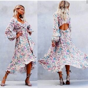 Sayulita Frill Gown Maxi Dress Musk Spell Designs